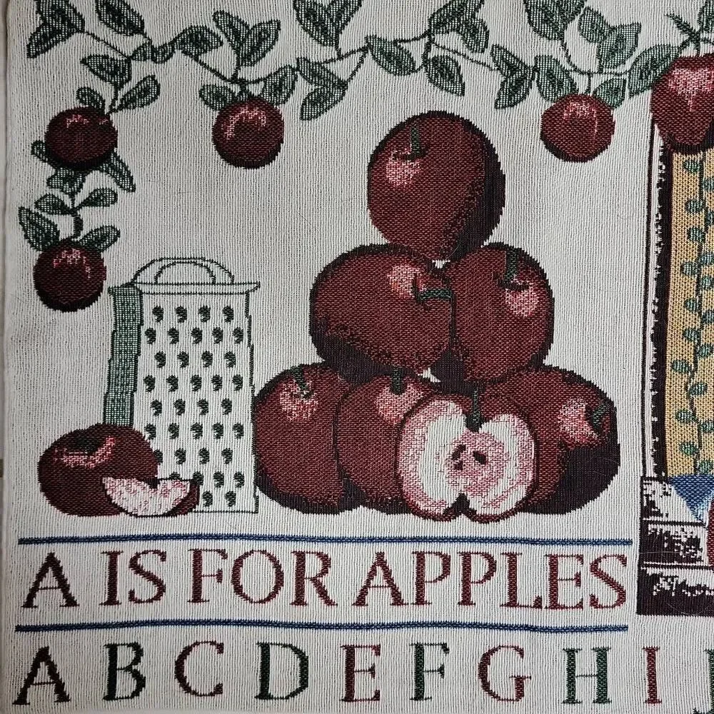 A Is For Apples Tapestry Decorative Table Runner 12x34